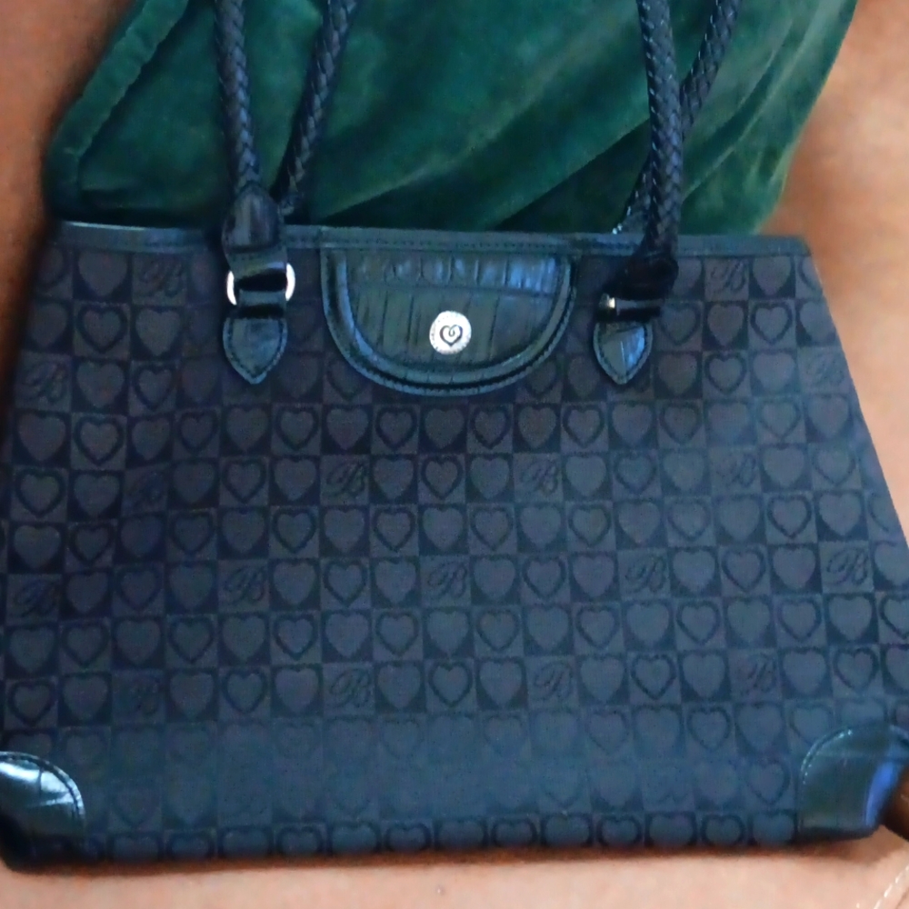 Excellent Condition.Elegant Black Tote Bag By Brighton.